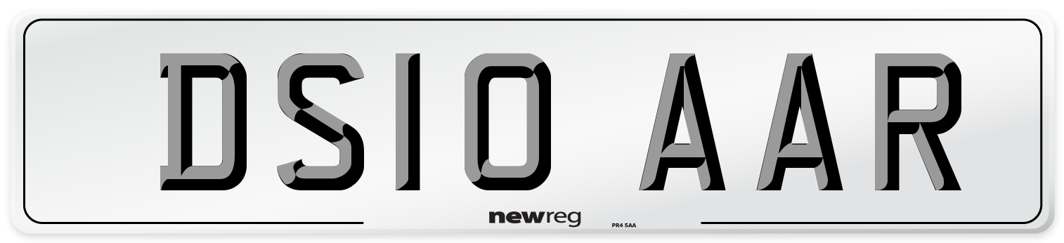DS10 AAR Number Plate from New Reg